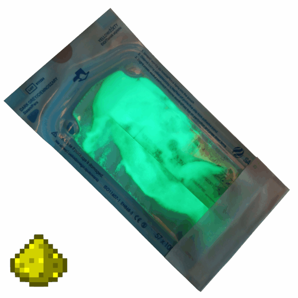Sterile biosafe glowing powder