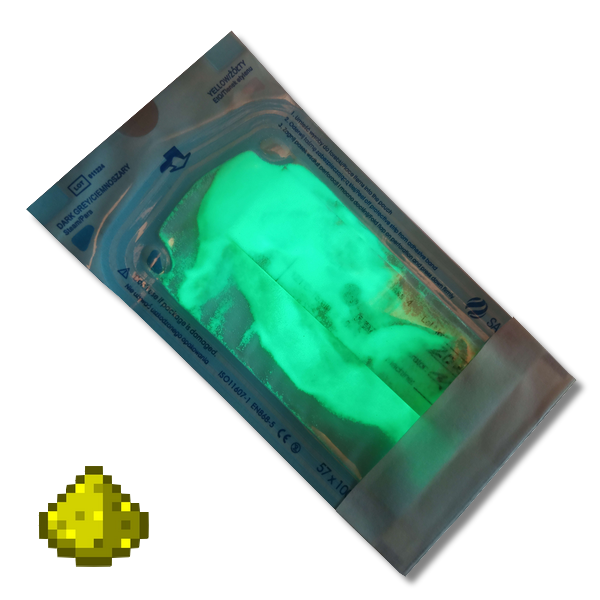 Sterile biosafe glowing powder